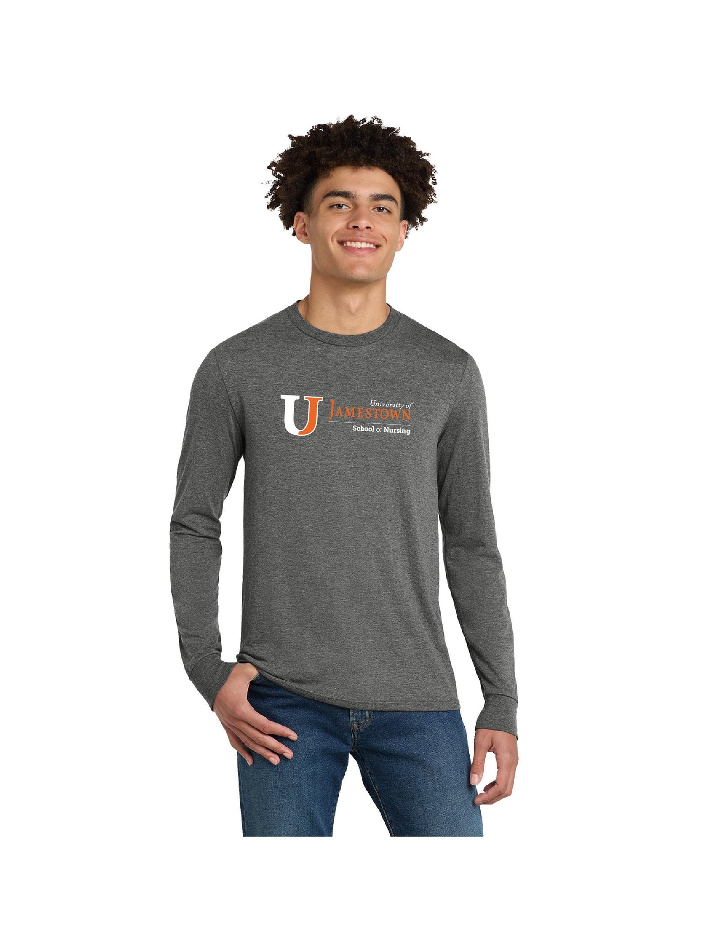 UJN301. District® Perfect Tri® Long Sleeve Tee