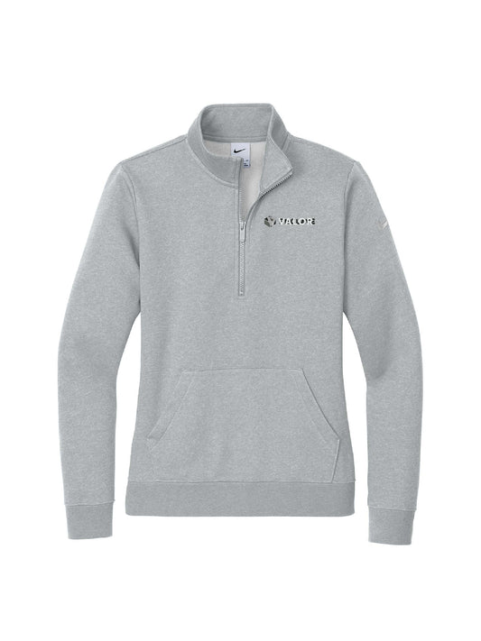 VC223. Nike Ladies Club Fleece Sleeve Swoosh 1/2-Zip