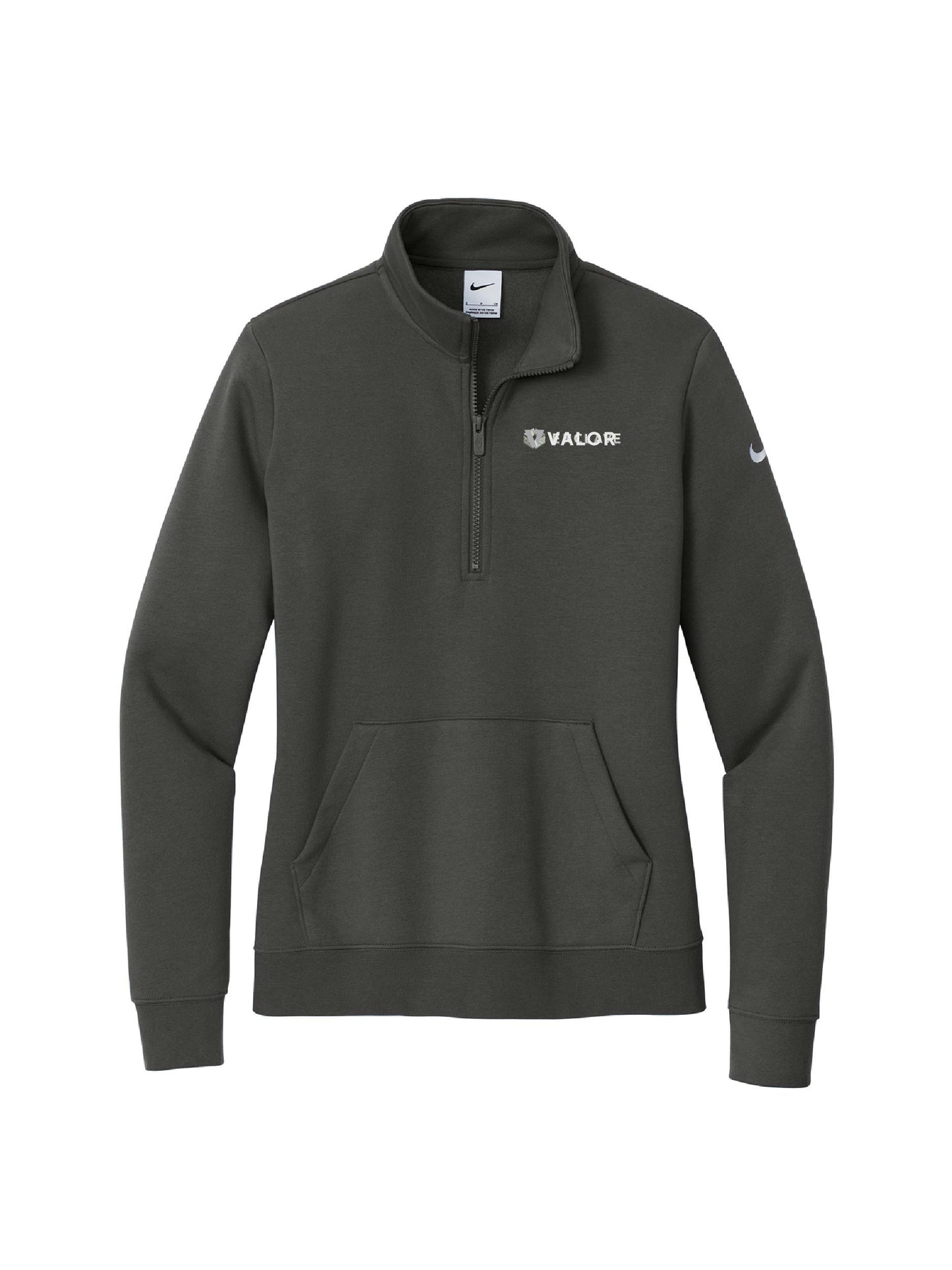 VC223. Nike Ladies Club Fleece Sleeve Swoosh 1/2-Zip