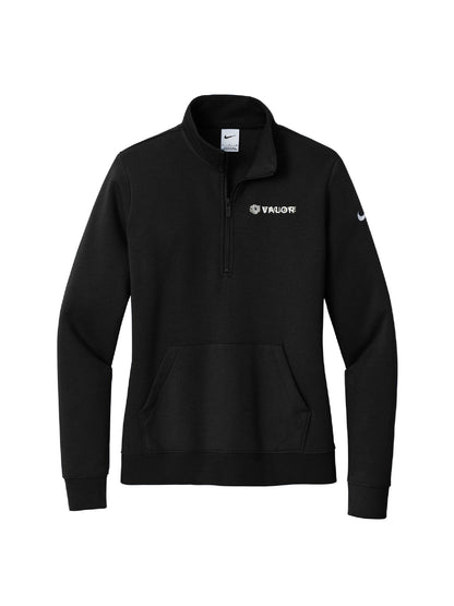 VC223. Nike Ladies Club Fleece Sleeve Swoosh 1/2-Zip