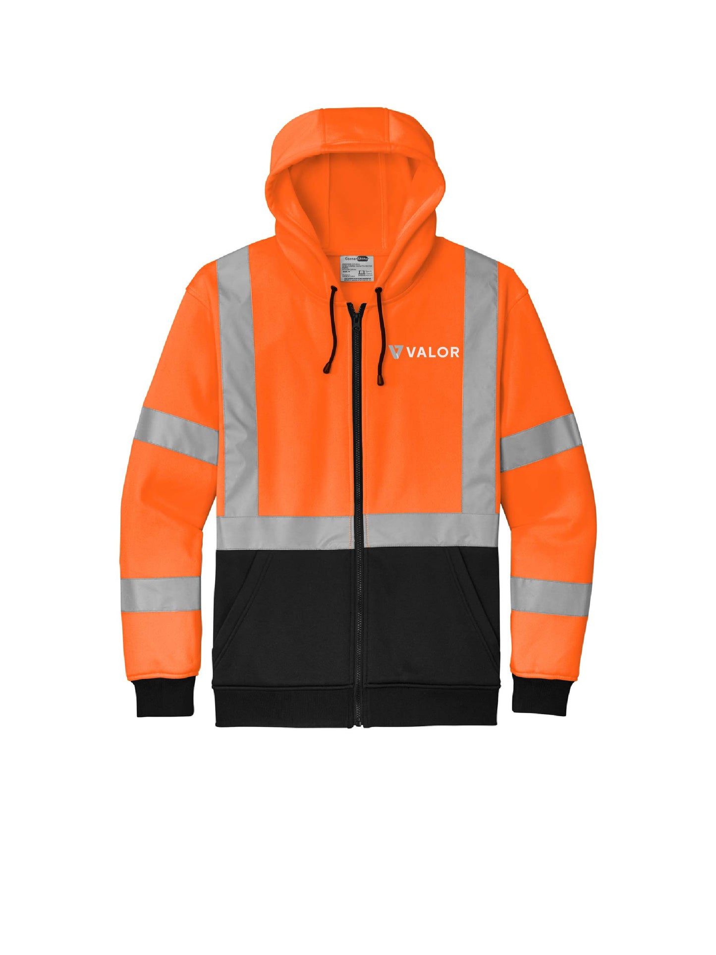 VC150. CornerStone® ANSI 107 Class 3 Heavy-Duty Fleece Full-Zip Hoodie