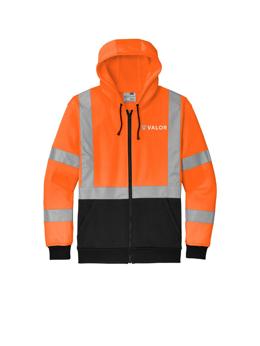 VC150. CornerStone® ANSI 107 Class 3 Heavy-Duty Fleece Full-Zip Hoodie