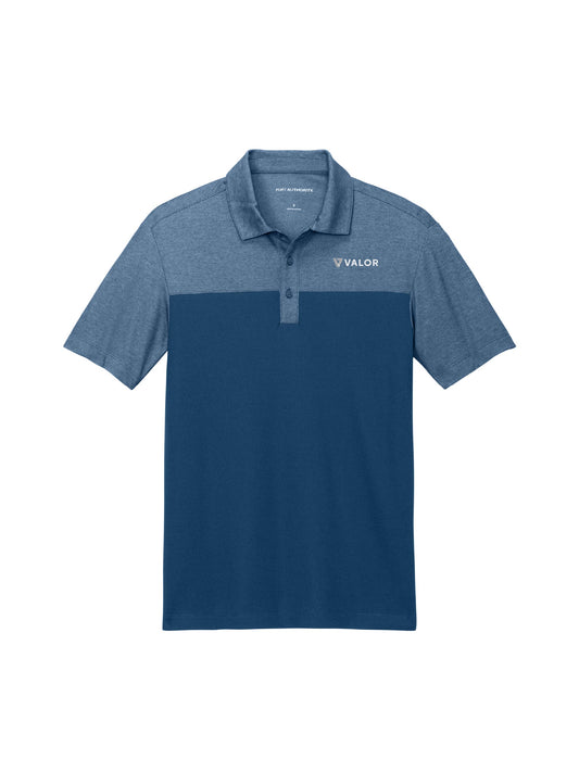 VC120. Port Authority® Fine Pique Blend Blocked Polo