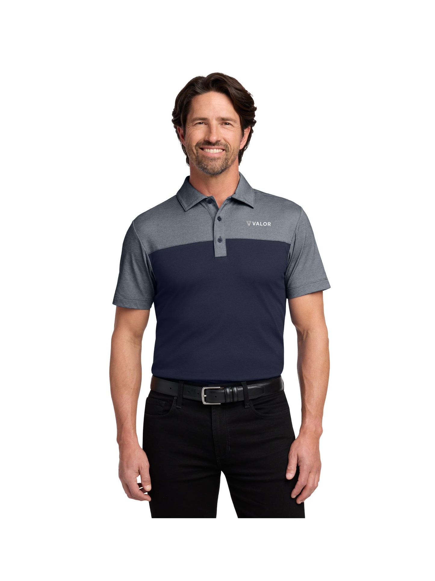 VC120. Port Authority® Fine Pique Blend Blocked Polo