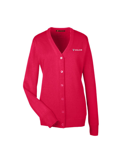 VC223. Harriton Women's Pilbloc V-Neck Button Cardigan Sweater
