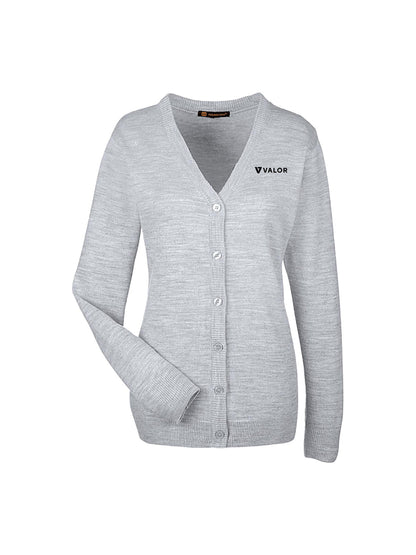 VC223. Harriton Women's Pilbloc V-Neck Button Cardigan Sweater