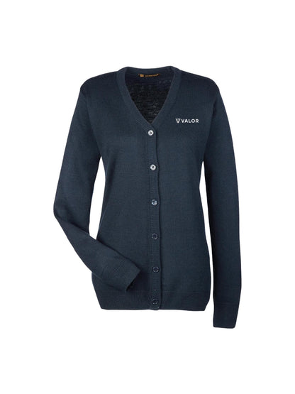 VC223. Harriton Women's Pilbloc V-Neck Button Cardigan Sweater