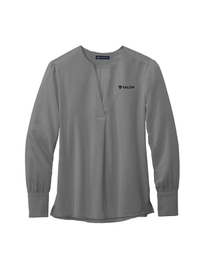 VC222. Brooks Brothers® Women’s Open-Neck Satin Blouse