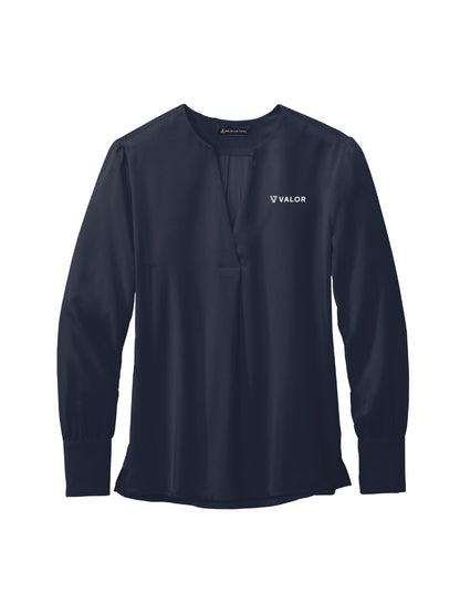 VC222. Brooks Brothers® Women’s Open-Neck Satin Blouse