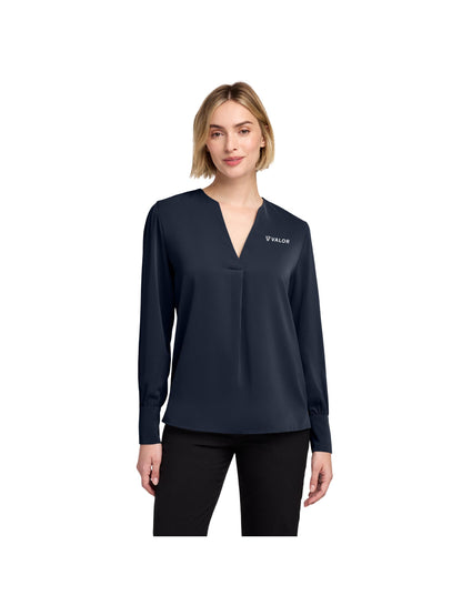 VC222. Brooks Brothers® Women’s Open-Neck Satin Blouse