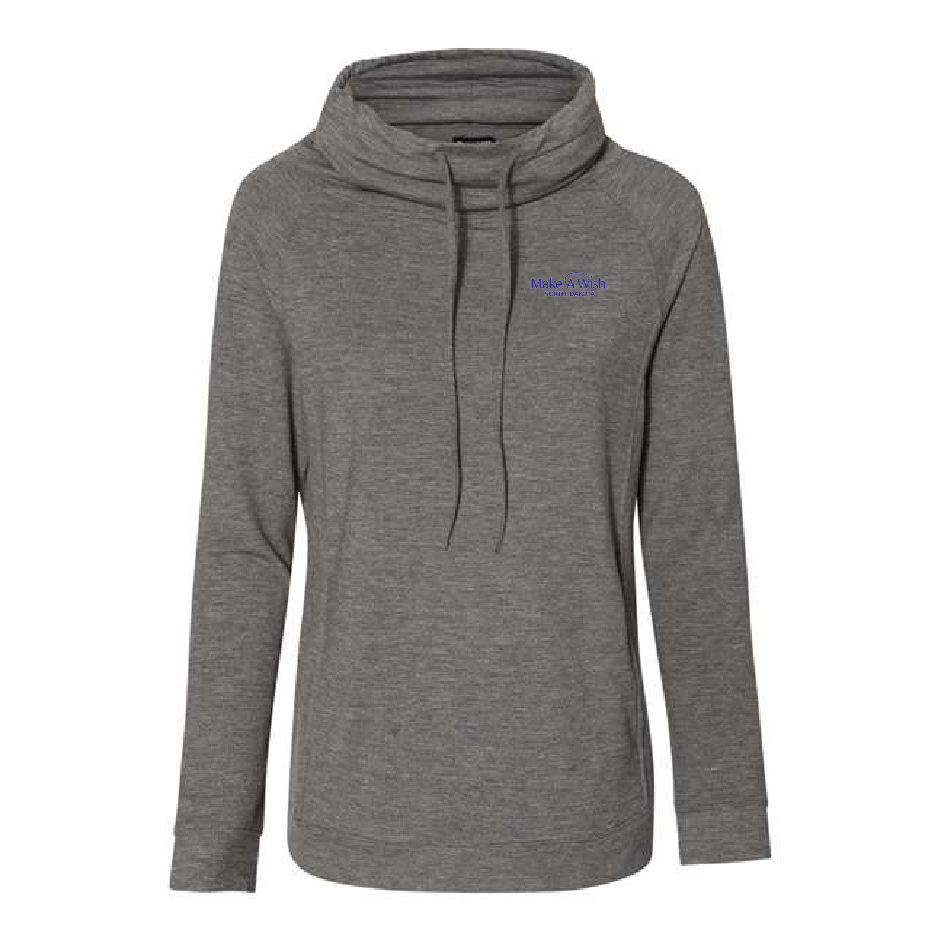 MAW107.  Ladies' Faux Cashmere Funnel Neck Sweatshirt