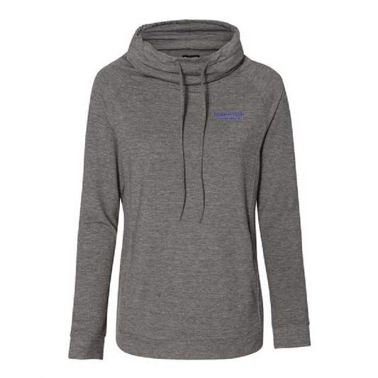 MAW107.  Ladies' Faux Cashmere Funnel Neck Sweatshirt