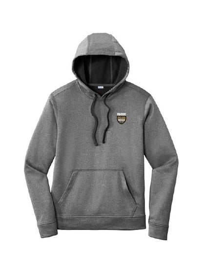WRJ306. Sport-Tek PosiCharge Sport-Wick Heather Fleece Hooded Pullover