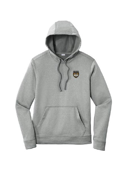 WRJ306. Sport-Tek PosiCharge Sport-Wick Heather Fleece Hooded Pullover