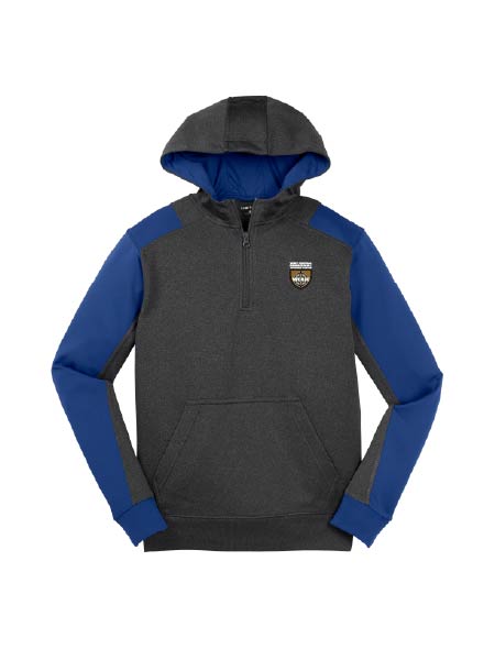 WRJ307. Sport-Tek Tech Fleece Colorblock 1/4-Zip Hooded Sweatshirt