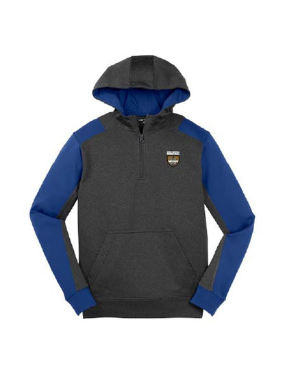 WRJ307. Sport-Tek Tech Fleece Colorblock 1/4-Zip Hooded Sweatshirt