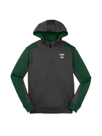 WRJ307. Sport-Tek Tech Fleece Colorblock 1/4-Zip Hooded Sweatshirt