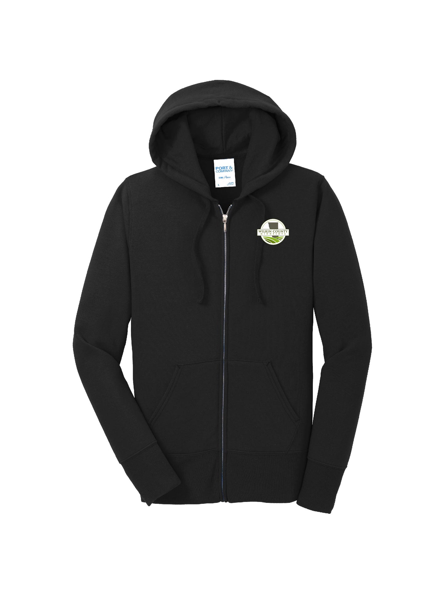WC106. Women's Port & Company Core Fleece Full-Zip Hooded Sweatshirt