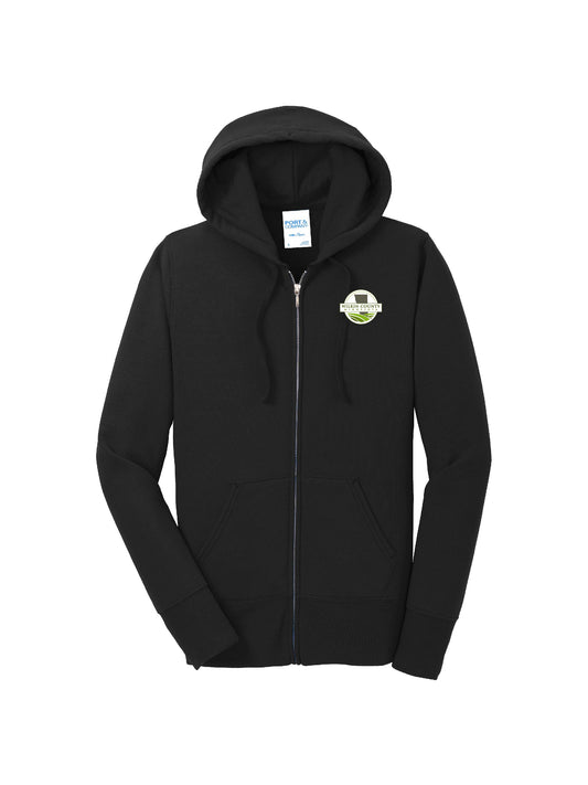 WC106. Women's Port & Company Core Fleece Full-Zip Hooded Sweatshirt