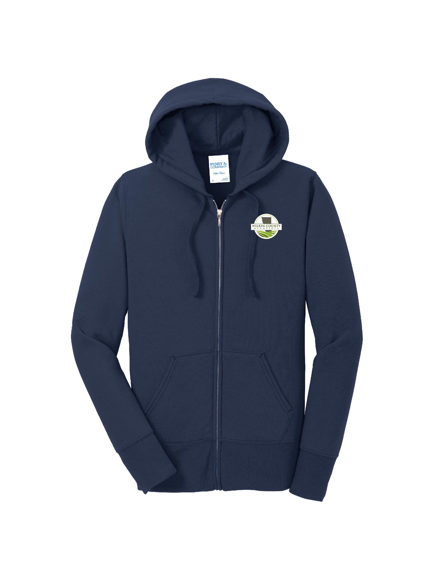 WC106. Women's Port & Company Core Fleece Full-Zip Hooded Sweatshirt