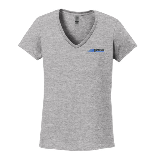 HPI100. Gildan® Ladies Heavy Cotton™ 100% Cotton V-Neck T-Shirt