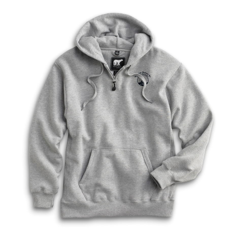 IBI402. White Bear Heavyweight Pullover Sweatshirt