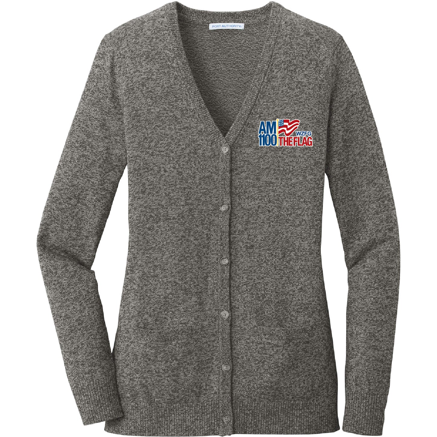 FLAG100. Women's Port Authority® Marled Cardigan Sweater