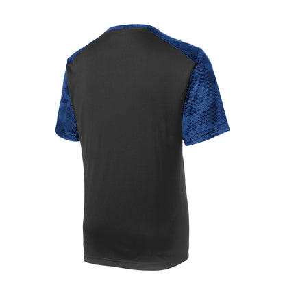 HE101. Youth Sport-Tek® CamoHex Colorblock Tee