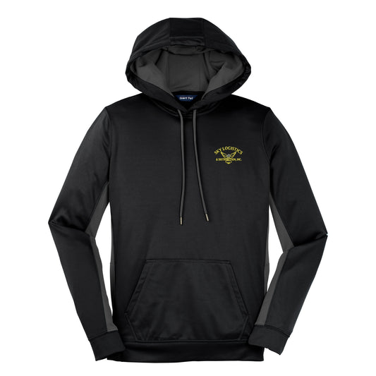 SLD104. Sport-Tek® Ladies Sport-Wick® Fleece Colorblock Hooded Pullover.