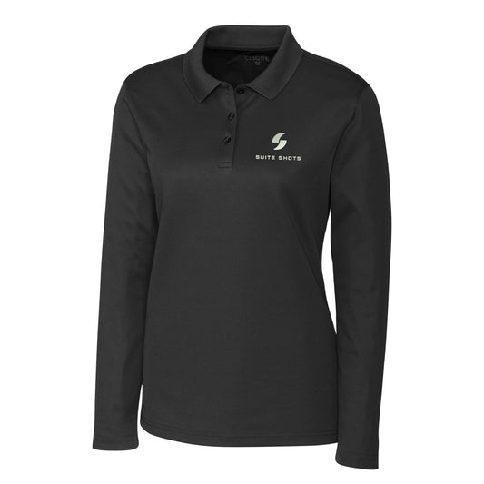 SST104. Clique Spin Eco Performance Pique Long Sleeve Womens Polo