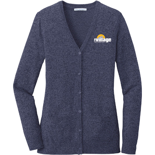 VFSC107. Women's Port Authority® Marled Cardigan Sweater