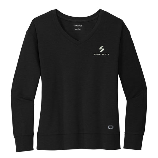 SST109. OGIO® Ladies Luuma Flex Long Sleeve V-Neck