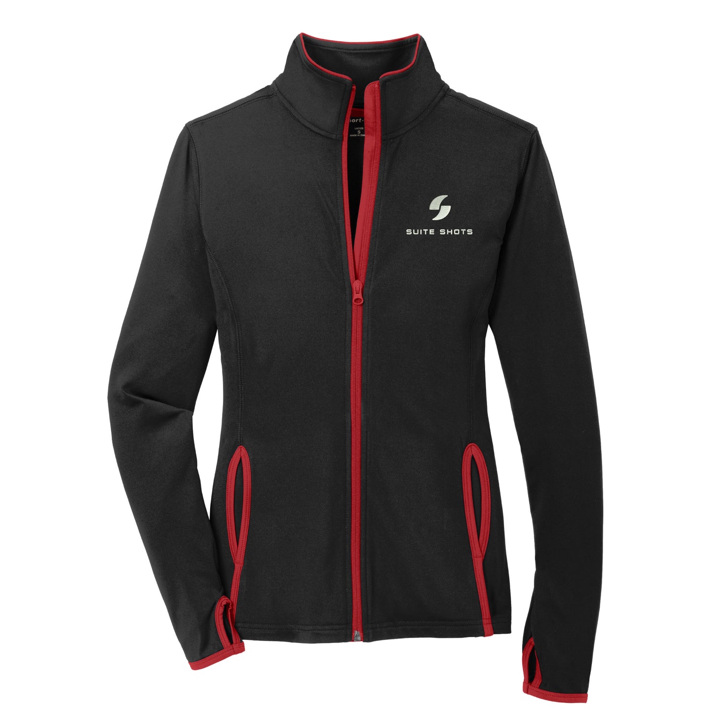 SST111. Sport-Tek® Ladies Sport-Wick® Stretch Contrast Full-Zip Jacket