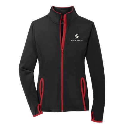 SST105. Sport-Tek® Ladies Sport-Wick® Stretch Contrast Full-Zip Jacket