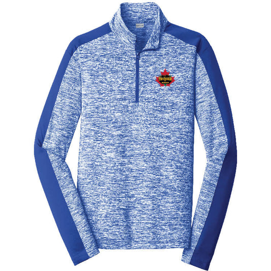 TSCA119. Men's Colorblock ¼-Zip Pullover