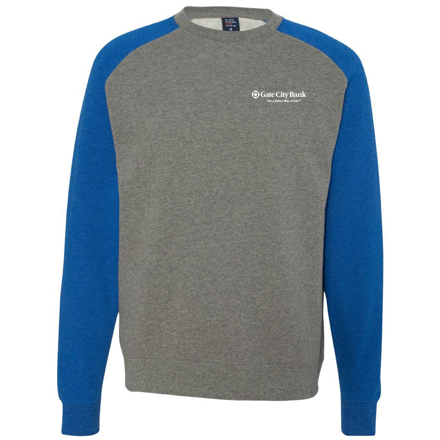 GC130. Men's Independent Trading Co. Fitted Raglan Crewneck Sweatshirt