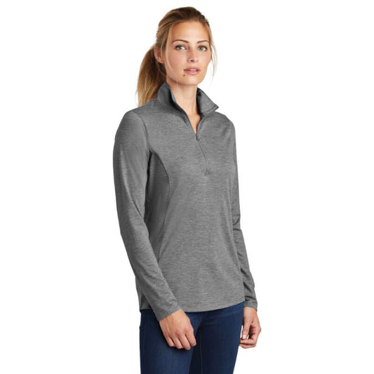 FF201. Women's Tri-Blend Wicking 1⁄4-Zip Pullover