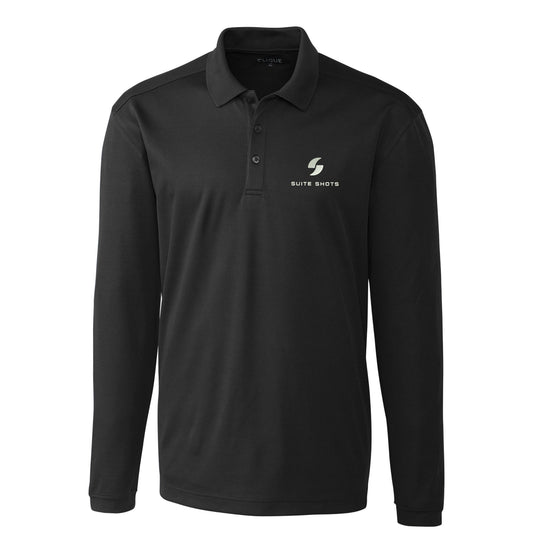 SST204. Clique Spin Eco Performance Pique Long Sleeve Men's Polo