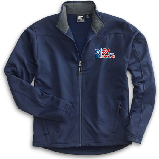 FLAG205. Men's White Bear Performance Full-Zip Pullover