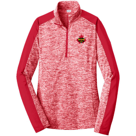 TSCA211. Ladies' Colorblock ¼-Zip Pullover