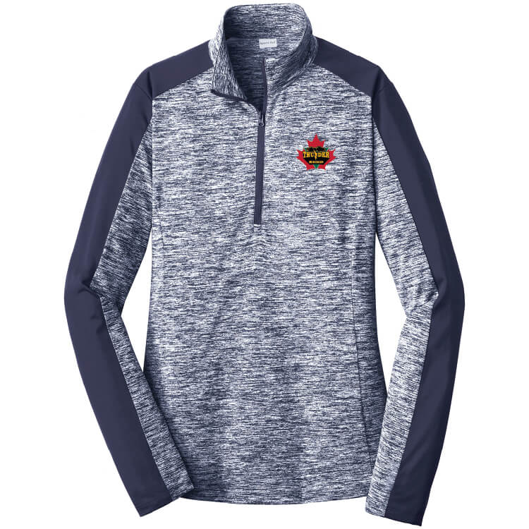 TSCA211. Ladies' Colorblock ¼-Zip Pullover