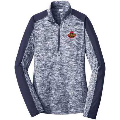 TSCA211. Ladies' Colorblock ¼-Zip Pullover