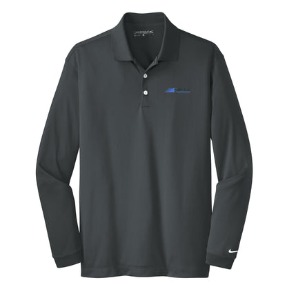 HPI215. Nike Tall Long Sleeve Dri-FIT Stretch Tech Polo