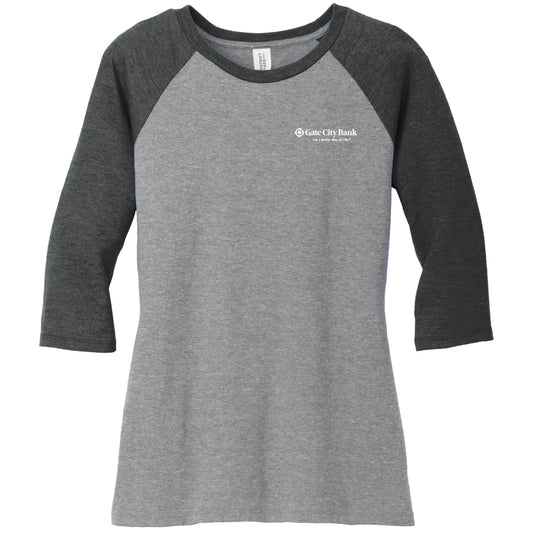 GC219. Women’s District® Perfect Tri ® 3/4-Sleeve Raglan