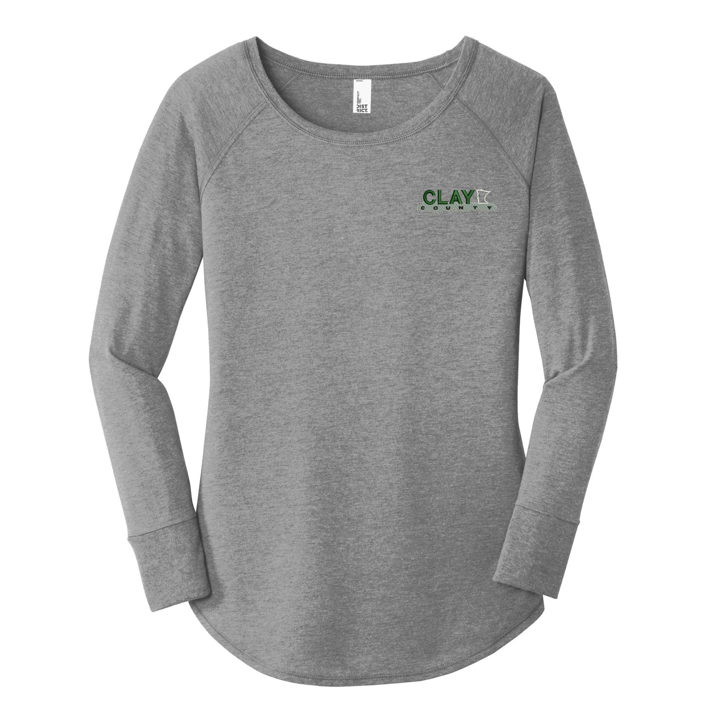 CC220. District® Women's Perfect Tri® Long Sleeve Tunic Tee