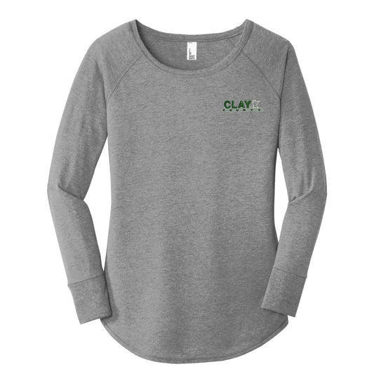 CC220. District® Women's Perfect Tri® Long Sleeve Tunic Tee