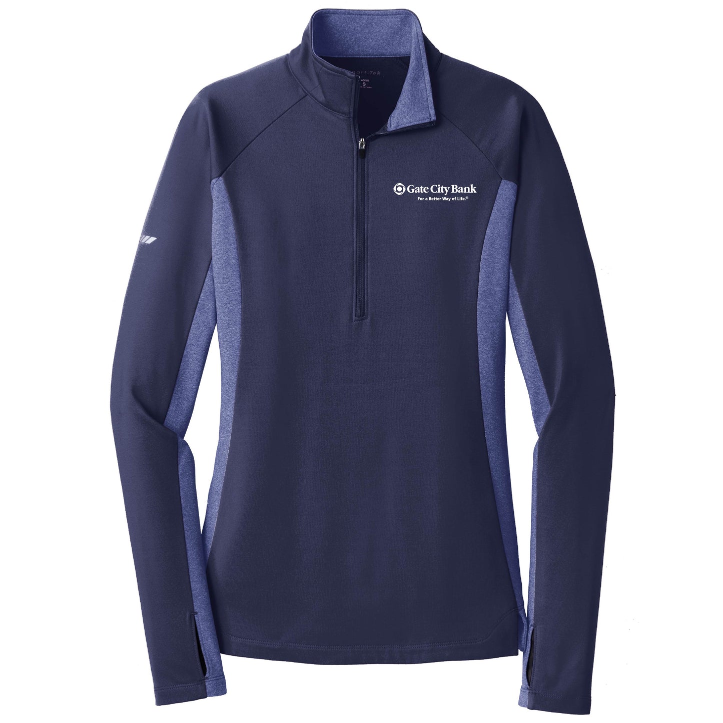 GC227. Women's Sport-Tek® Sport-Wick® Stretch Contrast 1/2-Zip Pullover