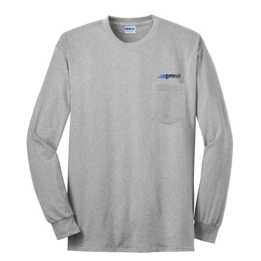 HPI302. Gildan® - Ultra Cotton® 100% Cotton Long Sleeve T-Shirt with Pocket