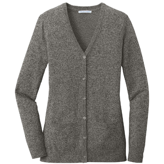 RDOT117. Women's Port Authority® Marled Cardigan Sweater