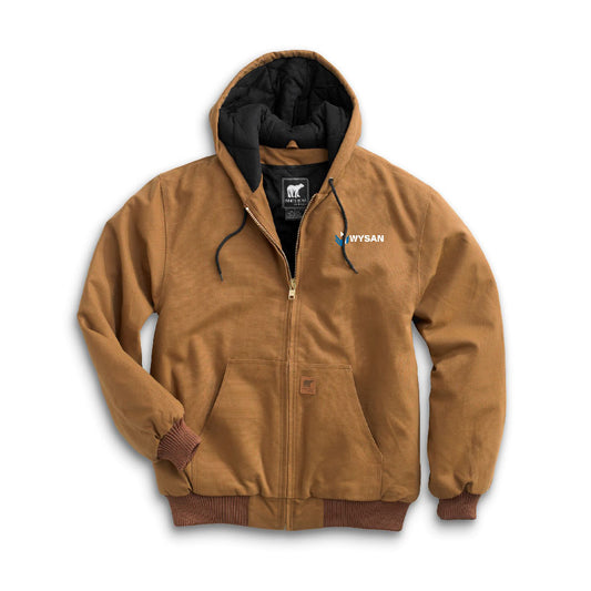 WYS203. Men’s White Bear Cotton Duck Hooded Jacket